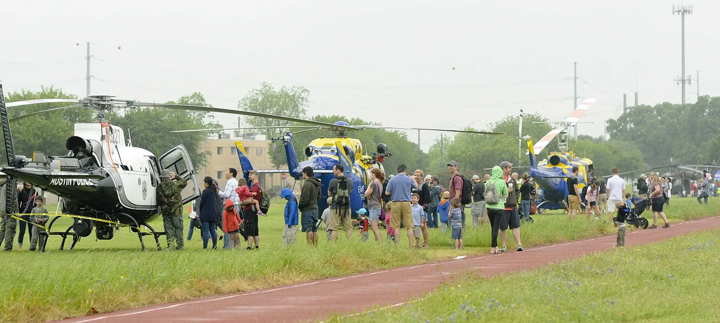 Texas neighbours gathering at a community event